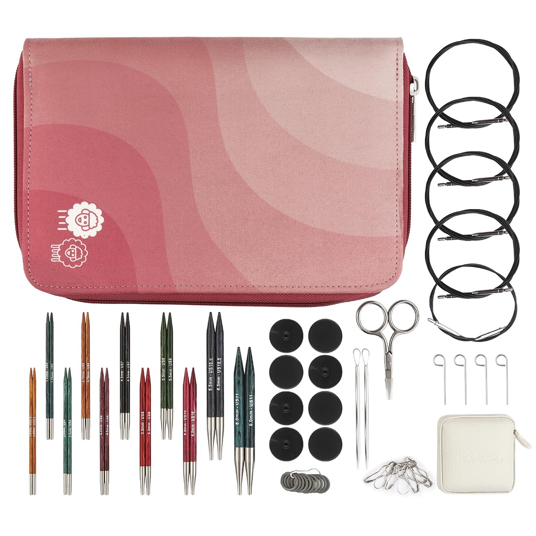 KnitPro Dreamz Regal Interchangeable Circular Needle Set 4" (10cm) | 11 Sizes (3mm to 8mm)