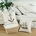 CaliTime Set of 4 Soft Canvas Throw Pillow Covers Cases for Couch Sofa Home Decoration 18 X 18 Inches Vintage Explore Sailing Nautical Rudder Anchor Sailing Lighthouse