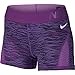 Nike Womens Pro Hypercool Printed 3 Dri-FIT Shorts (X-Large, Cosmic Purple ( 556) / White/Cosmic Purple)