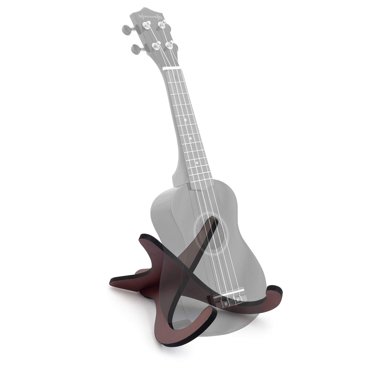 World Rhythm Ukulele Stand - Wooden Uke Stand, Detachable Stringed Instrument Holder