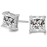 ADAIER Hypoallergenic Cubic Zirconia Stud Earrings for Women & Men 24K Gold Plated Sterling Silver Post, Big Brilliant CZ Simulated Diamond Halo Studs Sensitive Ear Friendly Fashion Jewelry Gift (SE-30)