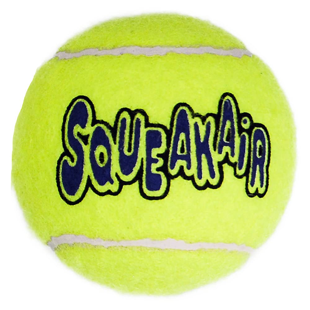 KONG - Squeakair Ball - Dog Toy Premium Squeak Tennis Balls, Gentle on Teeth - For Medium Dogs