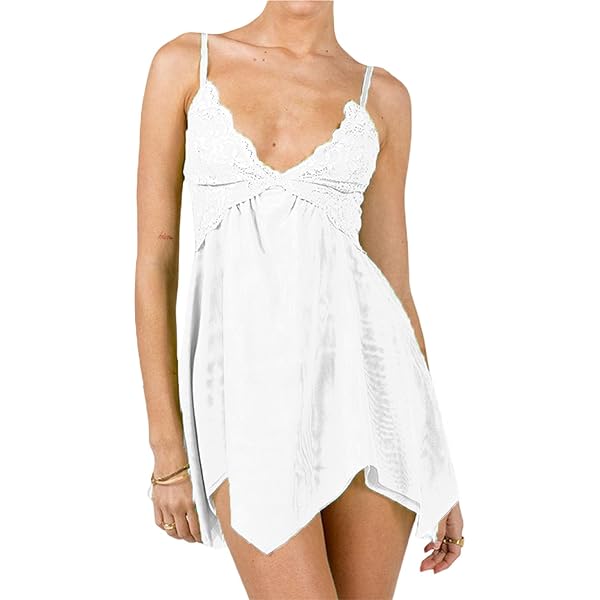 Amiblvowa Women Fairy Lace Trim Babydoll Dress Spaghetti Strap Mesh  Backless Nightgown Lingerie Sexy Sleeveless Mini Dress (Mint Green, S) at  Amazon Women's Clothing store