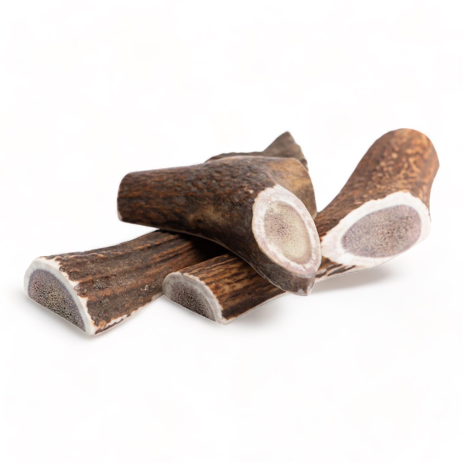 Dilecti Premium Natural Deer Antlers For Dogs - Rich in Proteins & Minerals - Durable, Long Lasting Dog Chew for Dental Care, Teething, and Boredom - Spilt L (81-120g), pack of 3