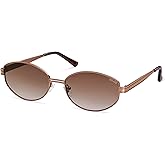SOJOS Trendy Oval Round Polarized Sunglasses for Women Men, Retro Chic Circle Shades SJ1255