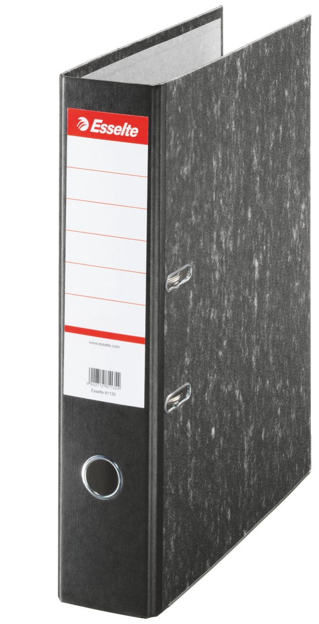 Esselte Lever Arch File, Cardboard, 7.5 cm Spine, 2202251 - A4, Black