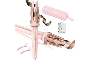 Winkos Automatic Curling Iron,1-1/4 inch Auto Curling Iron, Dual Voltage Auto Hair Curler with 5 Temp Fast Heating, 2 Way Rot