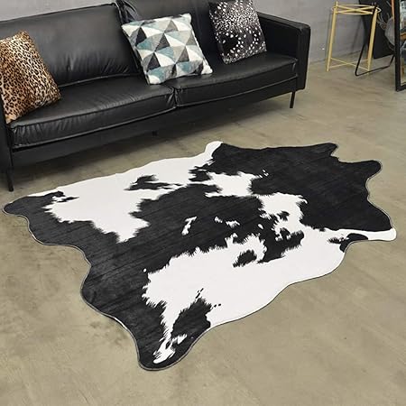 Home Rugs Tappeto Di Zona Stampata Mucca 45x65 Tappeti In
