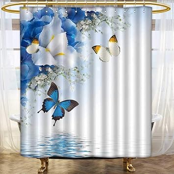 Amazon Com Jiahonghome Shower Curtains Fabric Flowers And