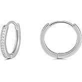 Gacimy Small Gold Huggie Hoop Earrings for Women, 14K Gold Plated Tiny CZ Cartilage Earrings for Women