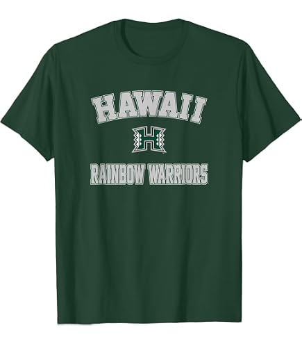 Hawaii大学 BOWHANA Rainbow warriors Tシャツ Amazon.com: University of Hawaii Hawaii Rainbow Warrior Logo T