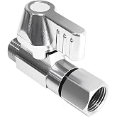 Brass Ball Valve - 1/4" Comp Thread,for Refrigerator,Ice Maker(1Pcs) | 1/4" Comp Female Swivel x 1/4" Comp Male Shut off Valve,Quarter Turn Stop Valve,Adjust&amp;Control Inet Water Flow of Dispenser