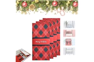 Handmade Waterfall Christmas Gift Card Booklet, DIY Surprise Xmas Money Card Sleeve Book Holder, Christmas Envelope Booklet f