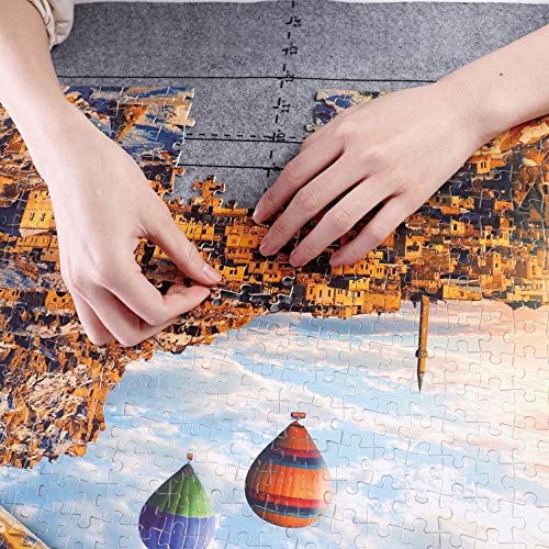Jigsaw Puzzle Mat Roll Up - 1000 Pieces and 1500 Pieces Saver Large Puzzles Board for Adults Kids, Storage and Transport Premium Pump Puzzle Glue Puzzles Felt Mat Inflatable Tube - Thumbnail 3
