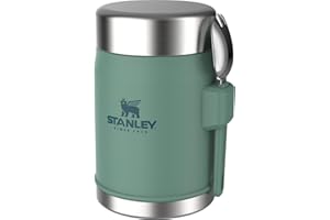Stanley Classic Food Jar and Spork 14 oz | Vacuum Insulated Food Container | Wide Mouth Screw On Lid | Packable for Travel | 