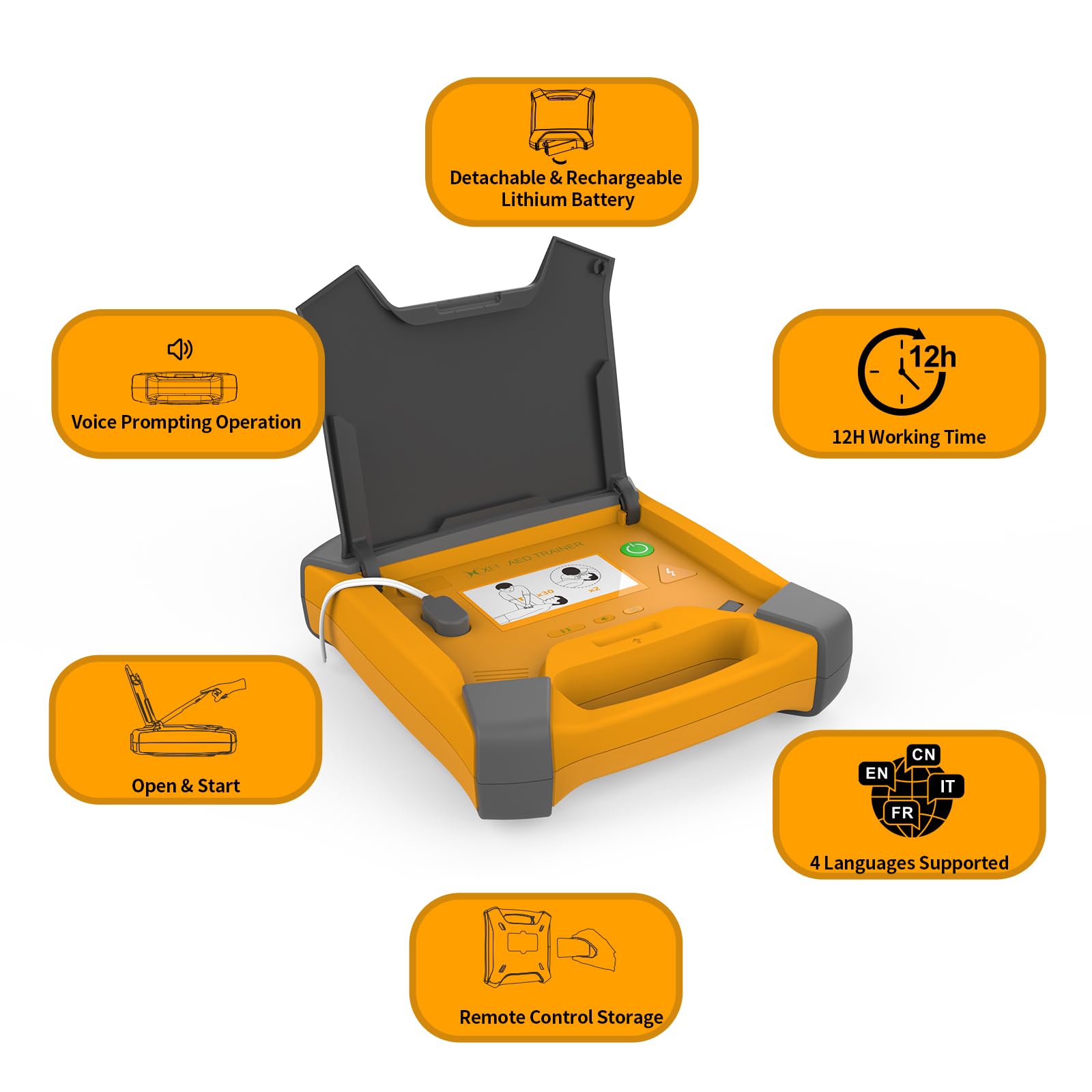 Mua AED Trainer, XFT AED Defibrillator Simulation Kit for Training, CPR ...