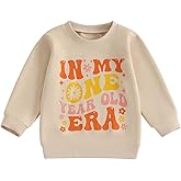 FYBITBO First Birthday Baby Girl Outfit in My One Year Old Era Sweatshirt Fall Long Sleeve Shirt 1st Birthday Girl Clothes