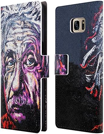 Official Rock Demarco New Einstein Iconic Leather Book Wallet Case Cover For Samsung Galaxy S7 edge
