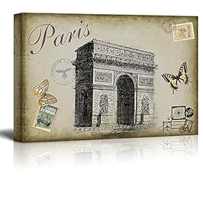 Accents of Paris Placed onto a Vintage Background
