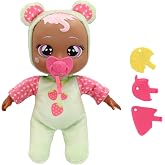 Cry Babies Mealtime Mindy &ndash; 11.4" Interactive Baby Doll with Real Tears, 15 Sounds &amp; 3 Feeding Accessories