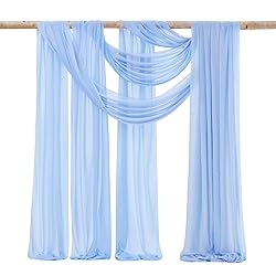 Wedding Arch Drapes Fabric 3 Panels Light Blue
