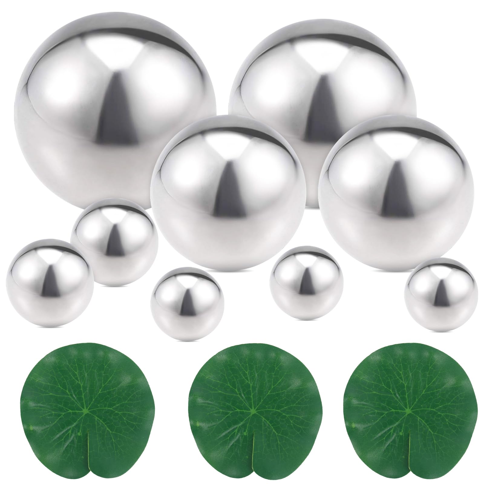TIVUNORON Reflective Ball for Garden Decoration, Pond Decoration Metal Balls, Mini Mirror Balls for Pond, Garden, Pond Suspended Balls Decorative