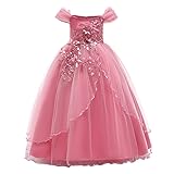 IBTOM CASTLE Girls Tulle Lace Flower Wedding