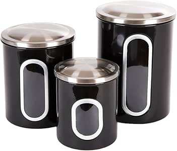 merriness botes de cocina té café, sal y azúcar recipientes inoxidable