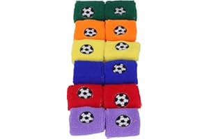 Hztyyier 12 Sports Wristbands for Football, Baseball - Nonslip Breathable Wrist Sweatbands