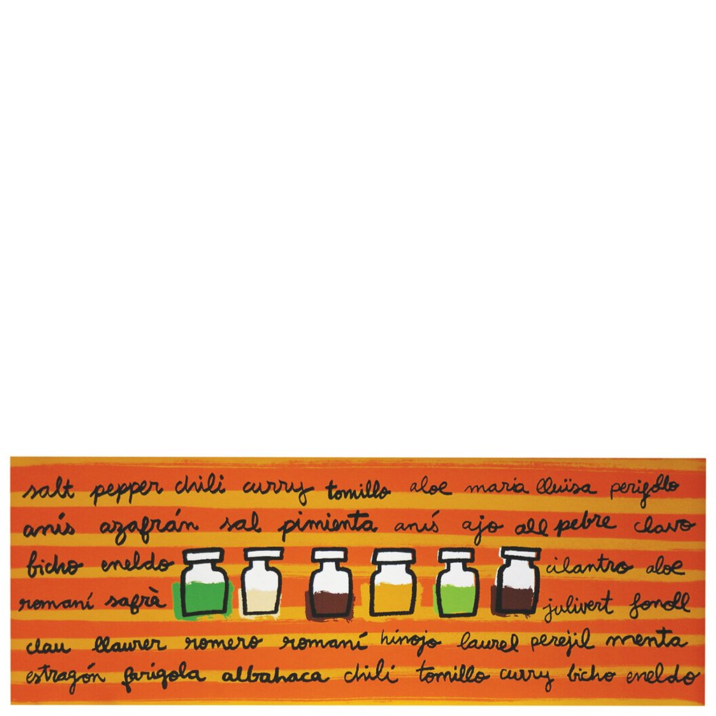 laroom 14065 – Vinyl Carpet Of Kitchen Spices 140 cm, Orange