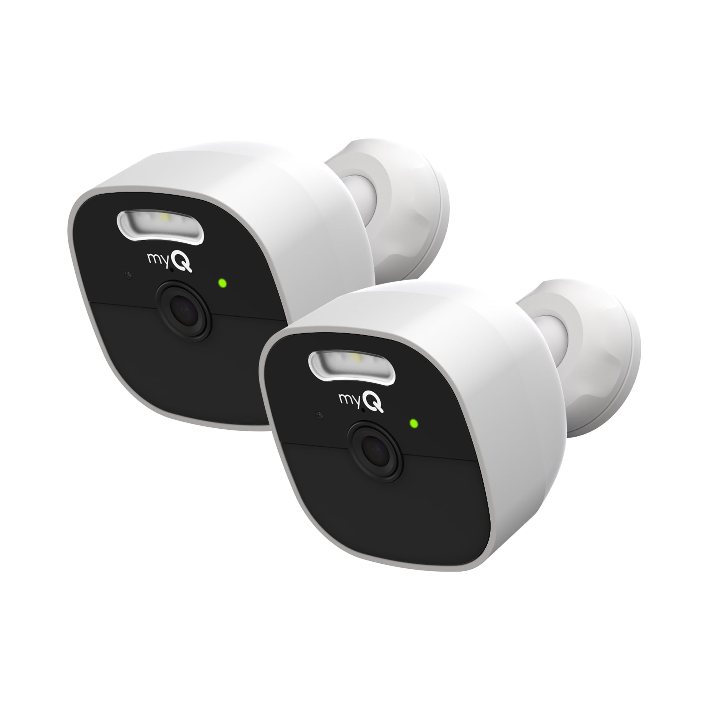 Photo 1 of CHAMBERLAIN myQ Outdoor Battery Camera | 2K Camera, Color Night Vision, Spotlight, Motion Alerts, Live View with Two-Way Talk, Wireless, Weather-Resistant, Outdoor, White, 2 Pack