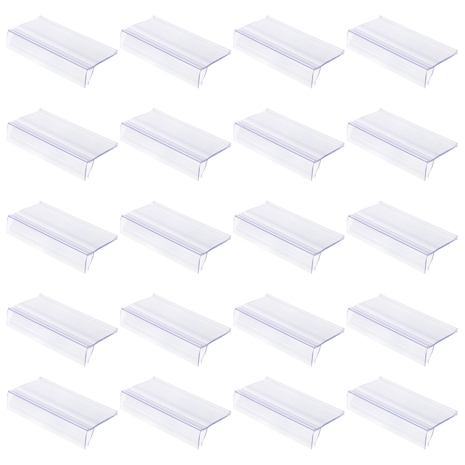 30pcs Clear Plastic Label Holders Clip Card Tag Holder L Shape Transparent Label Display Holder for Supermarket Shop