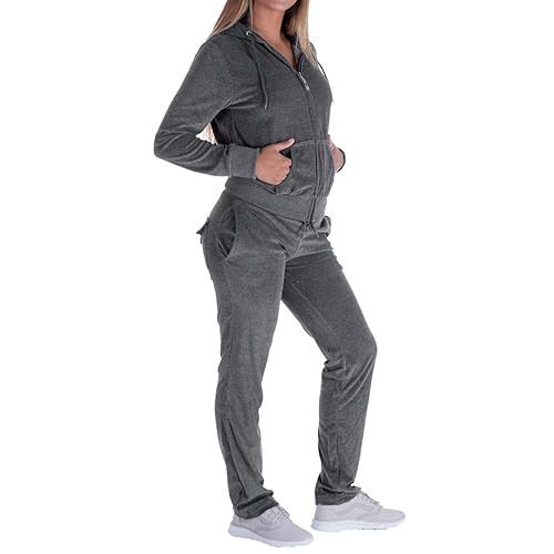 Facitisu Women's PCS Velvet Tracksuit Sets Sweatsuits Outfits