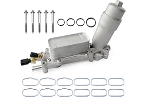 BELKEBIR 926-959 926-876 3.6L Upgraded Aluminum Engine Oil Cooler Filter Housing for 2011-2016 Dodge Journey Charger Challenger Caravan Durango Avenger Ram Jeep Wrangler Cherokee Chrysler 200 300 Town Country