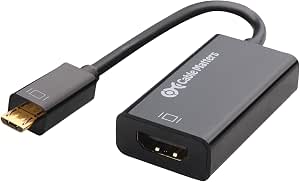 Micro-USB SlimPort/MyDP to HDMI Male to Female Adapter with 6 Foot USB-Charging Cable &amp; High Speed HDMI Cable
