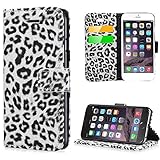 iPhone 6 Case, PasonomiÂ® LEOPARD Leather Wallet Flip Cover Stand Case for Apple iPhone 6 4.7 inch (4.7