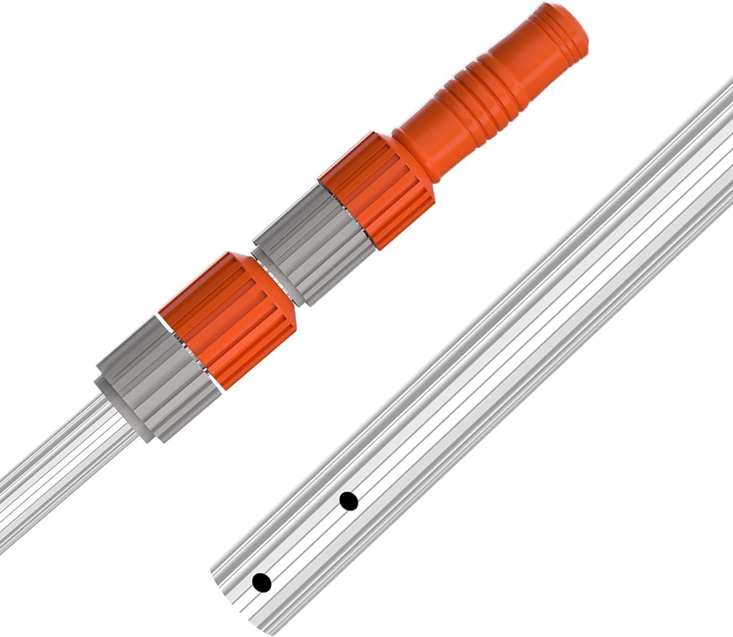 Photo 1 of AgiiMan Aluminum Telescoping Swimming Pool Pole 12 Foot, Pool Net Skimmer Rake Vacuum Head Brush Cleaning Heavy Duty