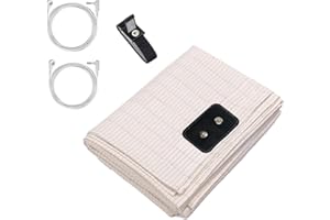 AMERTHING Grounding Flat Sheet, Conductive Mat with Pure Silver Thread for Better Sleep Healthy Earth Energy White Color with Cords and Grounding Bracelet (Twin 39x75 Inch)