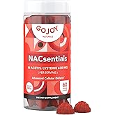 GOJOY 7-in-1 Sugar-Free NAC Gummies – NACsentials 600mg N-Acetyl Cysteine with Vitamin C, ALA, Quercetin & Astaxanthin – Antioxidant & Liver Detox Support – Vegan & Keto-Friendly – 60 Gummies