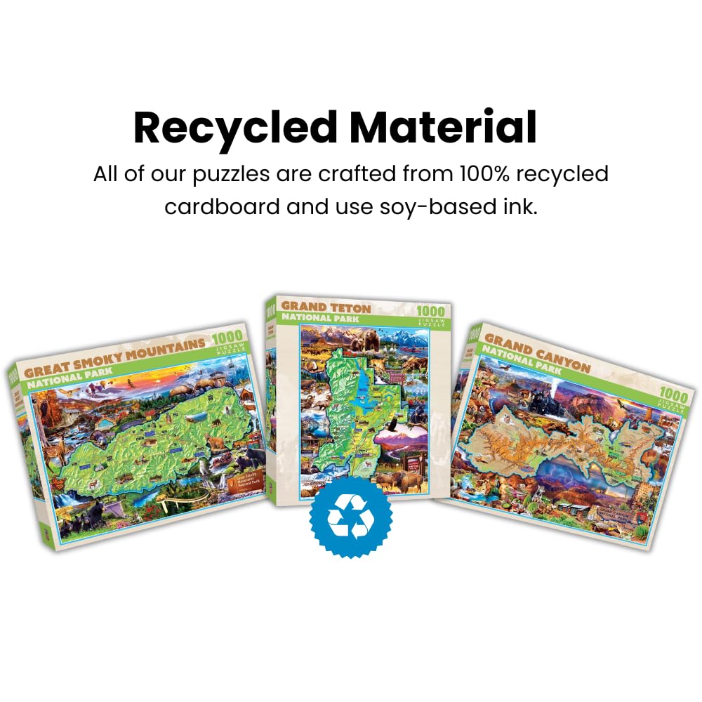 MasterPieces - 1000 Piece Jigsaw Puzzle, National Parks of America, Fun for Adults, Family, Kids 19.25