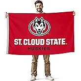 St. Cloud State Huskies College Sports Printed Flag - NCAA Licensed - Nylon - School Banner (Red, White) (3' x 5')