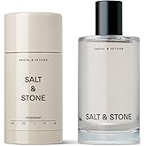 Salt & Stone Signature Scent Duo Set | 48 Hour Aluminum-Free Deodorant & Hydrating Body Mist | Skincare-Infused Deodorant & Body Spray | Santal & Vetiver
