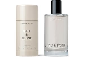 Salt & Stone Signature Scent Duo Set | 48 Hour Aluminum-Free Deodorant & Hydrating Body Mist | Skincare-Infused Deodorant & Body Spray | Santal & Vetiver
