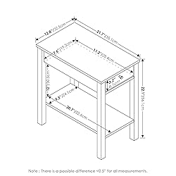 Furinno Classic Rectangular Side Table with