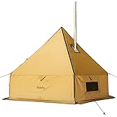 FIREHIKING Camping Hot Tent with Stove Jack Yurt Tent Outdoor Wall Tent Teepee Tent with Snow Skirt 6.6ft