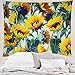 Grace store Boho Wall Tapestry Yellow Sunflower Tapestry Wall hanging Mandala Tapestry for Bedroom, Christmas Gifts, 59