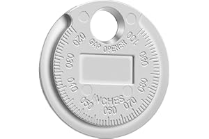 LYDODOKA Spark Plug Gap Gauge, 0.020-0.100 Inch Imperial & 0.50 to 2.50mm Metric Scale, Universal Zinc Alloy Spark Plug Measu