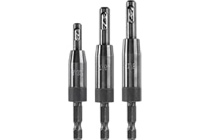 DOUFUHUA 3-Piece Self Centering Drill Bit Set Replacemnt for Bosch Self Centering Drill Bit Set Clic-Change 1/4 Inch Self-Centering Drill Bit Set.