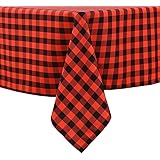 Locika Rectangle Gingham Checkered Tablecloth,Waterproof Spillproof Buffalo Plaid Tablecloth,Washable Wipeable Stain Resistan