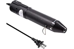 mofa Embossing Heat Pen,Mini Heat Gun,Hot Air Pen Tools Shrink Pen with Stand For DIY Embossing And Drying Paint Multi-Purpose Electric Heating Nozzle 150W 110V (Black,Black)